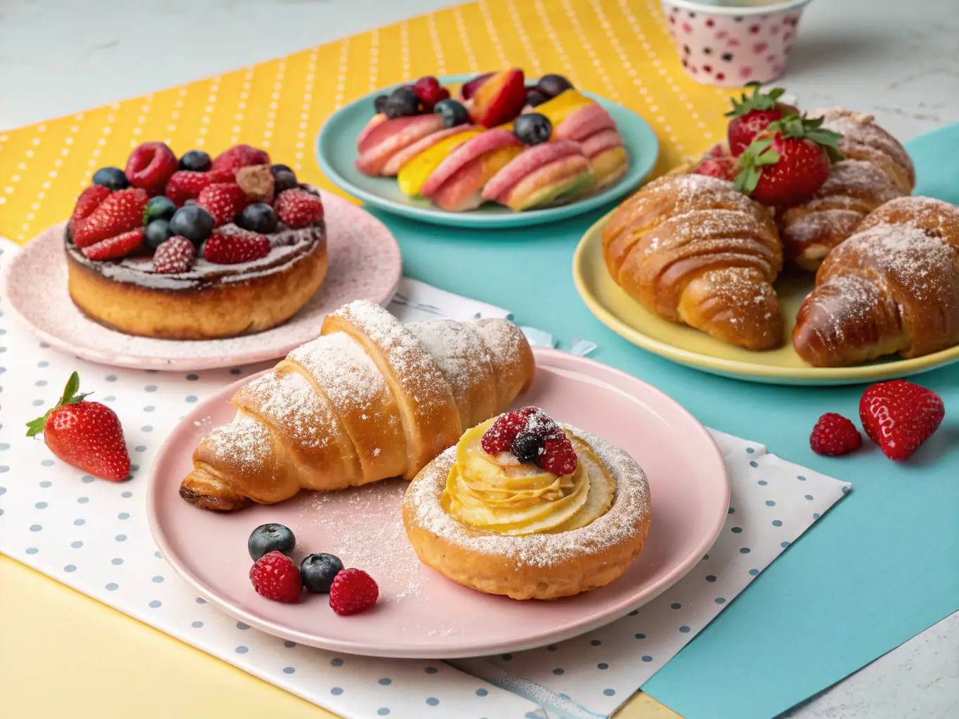 An image showcasing a variety of Angie's Sweet Rings' mini donuts with different toppings and glazes, highlighting the creativity and visual appeal of the offerings.