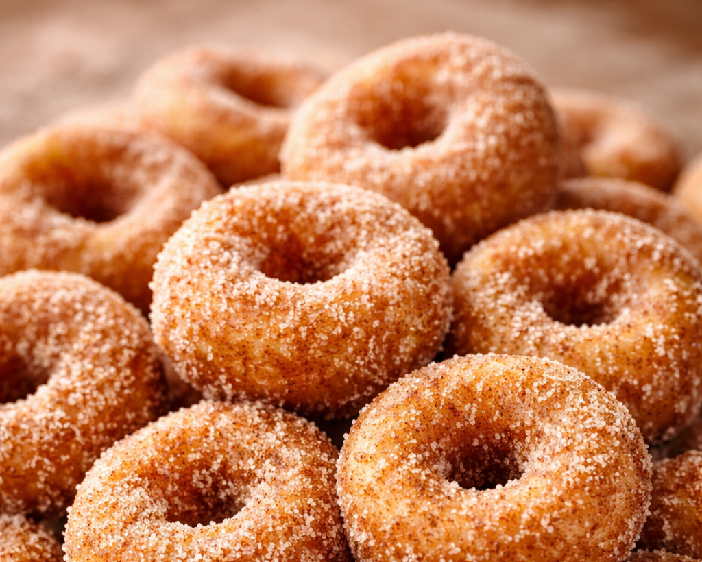 Fresh Made cinnamon sugar coated mini donuts